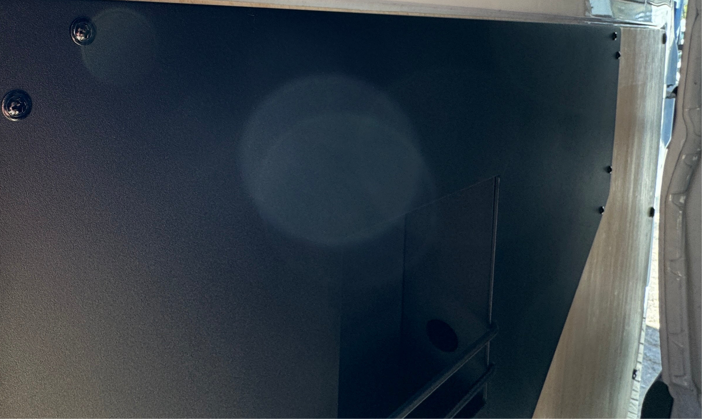 SPRINTER | ALUMINUM SLIDING DOOR HIDDEN STORAGE PANEL