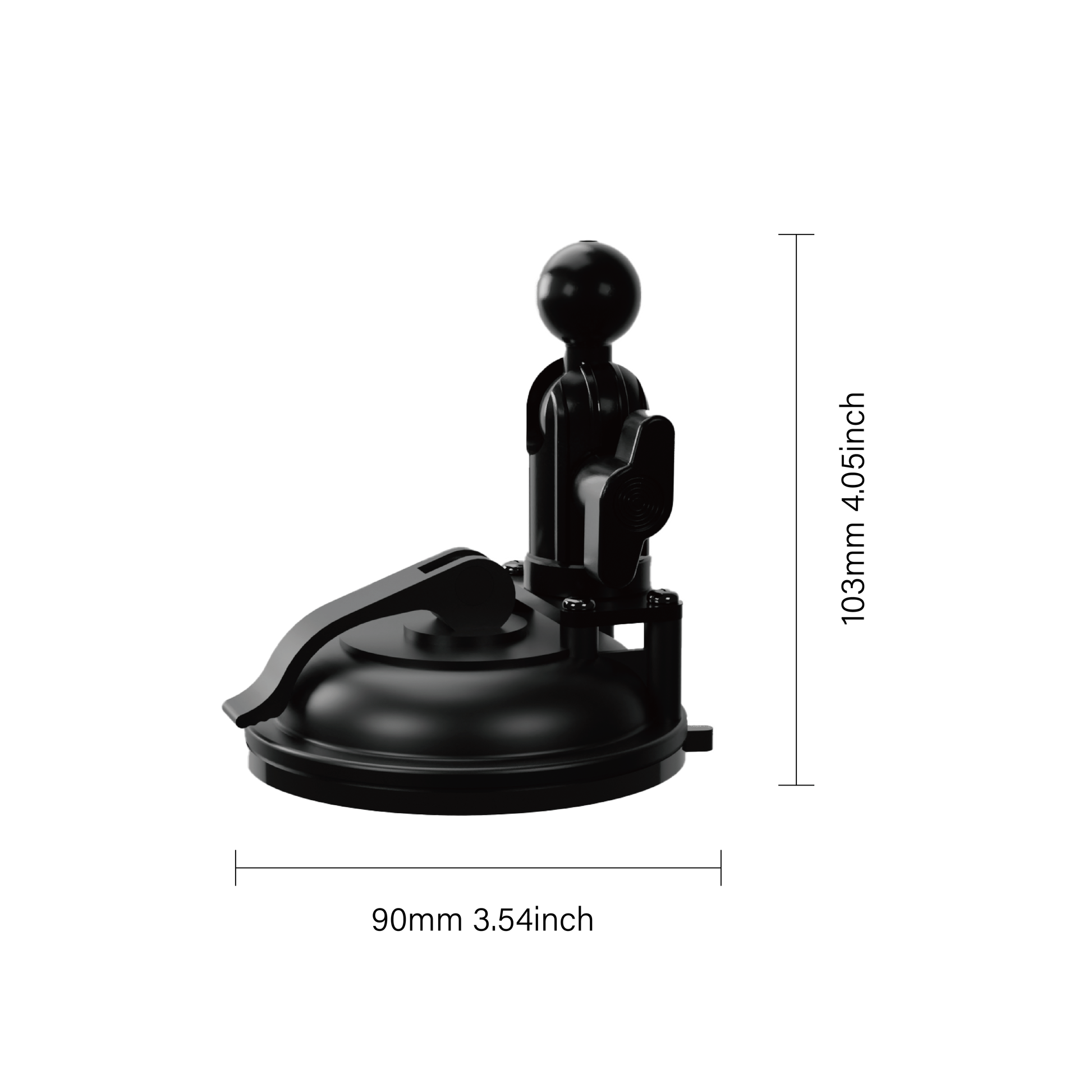 Suction Mount with 20mm Ball Head