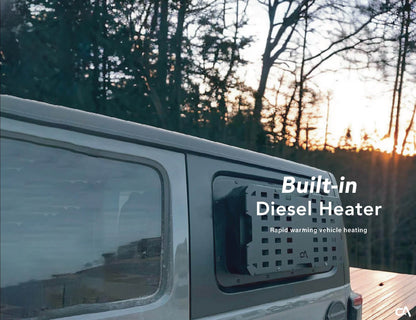 CAVE ADVENTURE PORTABLE DIESEL HEATER - JEEP DRIVER SIDE BACK WINDOW