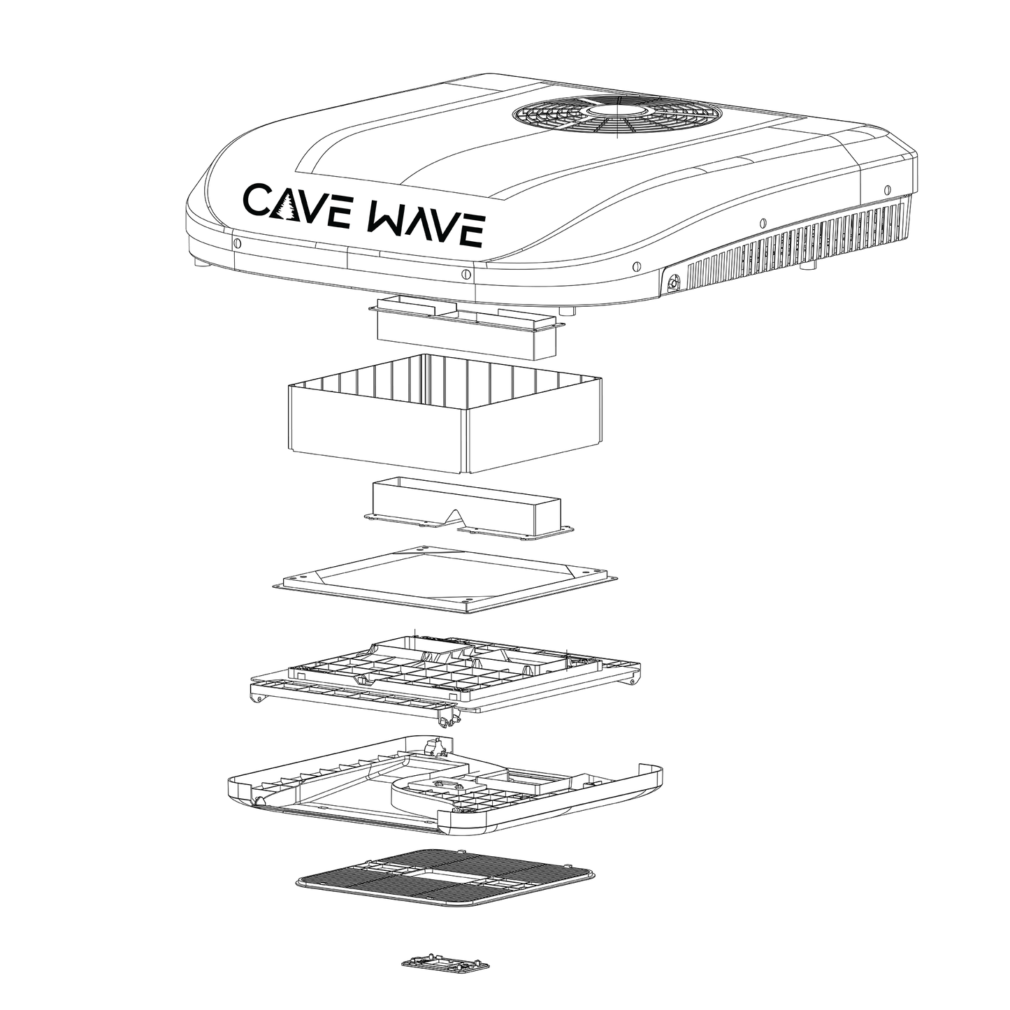 CAVE WAVE|4000 Series 12V/24V/48V Rooftop Air Conditioner