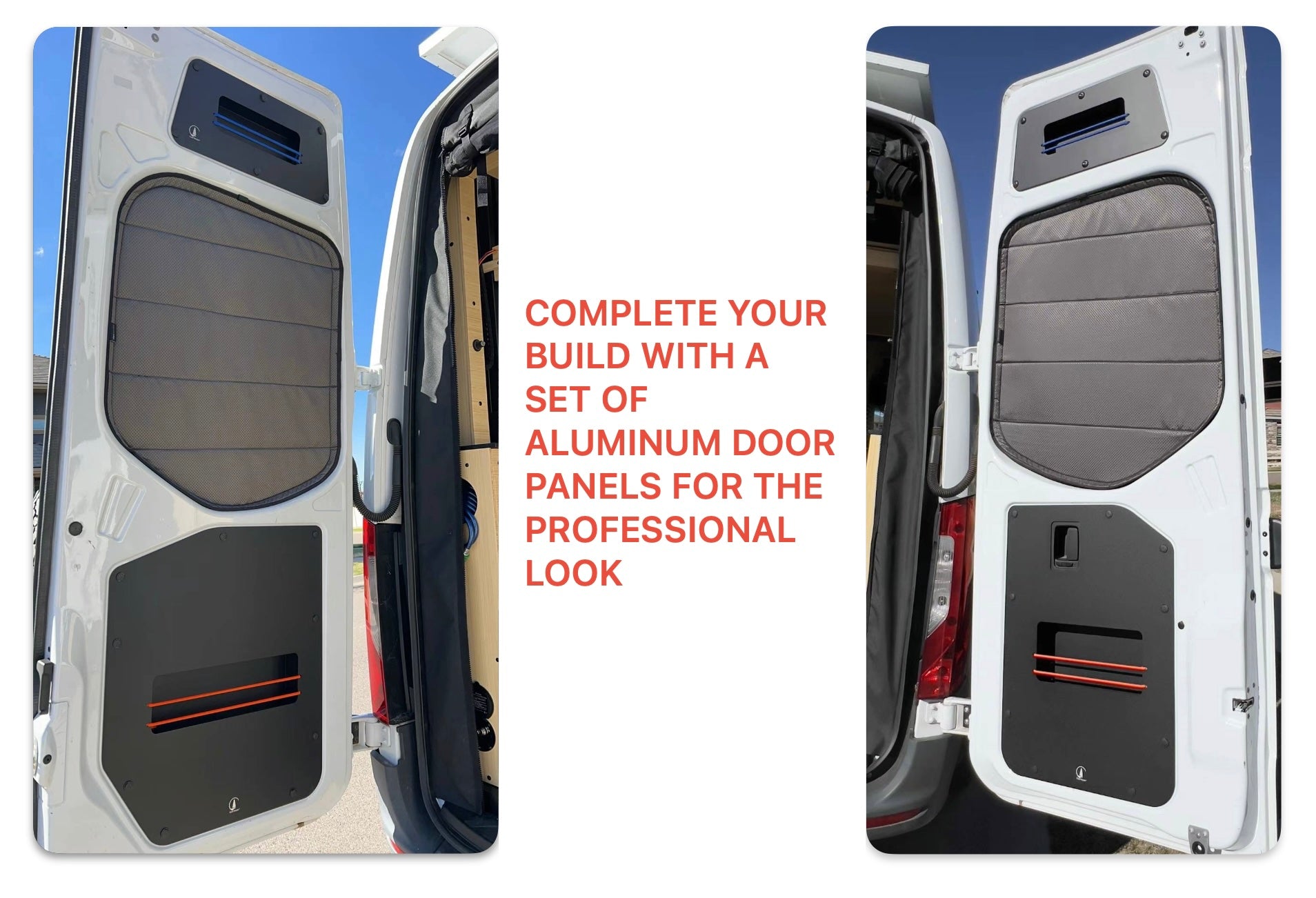 SPRINTER | ALUMINUM REAR DOOR PANELS - 4 PANELS - FULL SET FOR REAR DO ...